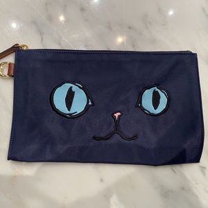 LONGCHAMP Cat face navy Pouch